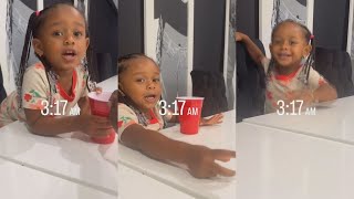 DaBaby Shares His Water With His Daughter Than Gives Her Her Baby Bottle “That’s Yours” [upl. by Neicul]