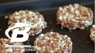 Healthy Recipes Chocolate Peanut Butter Protein Crisps  Bars [upl. by Niawd]