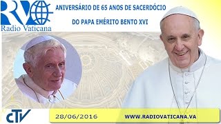 Celebração Solene pelos 65 anos de sacerdócio de Bento XVI [upl. by Dnana343]