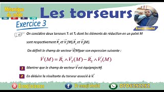 Les torseurs exercice 3 [upl. by Kohler]