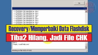 Recovery Data Flashdisk yang jadi File CHK Kena Virus amp Hilang Tersembunyi Hidden [upl. by Eillo]