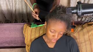 ASMR SCALP SCRATCHING AND BRAIDS TAKE DOWN WITH GUM CHEWING [upl. by Paff]