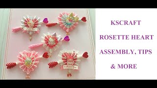 ROSETTE HEART TUTORIAL  Valentine Embellishment Ideas [upl. by Chatav]