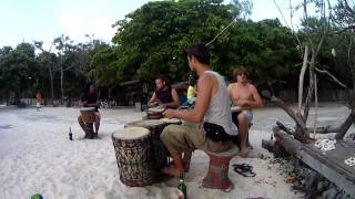 the exile bar hotel  Gili Trawangan Island  drum session [upl. by Adolphus]