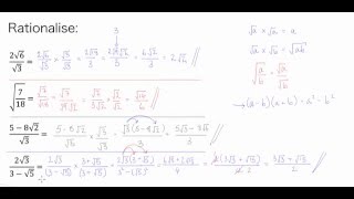 Rationalising Fractions Containing Surds [upl. by Aicnerolf]