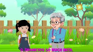 How to Help the Elderly  Story  Mysha  MellyKidsTv Channel India [upl. by Leasia]