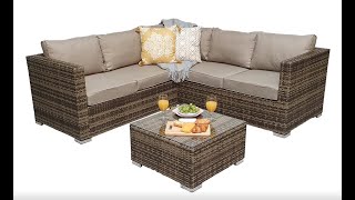 Georgia Corner Sofa Set Mixed Brown [upl. by Esinaej525]