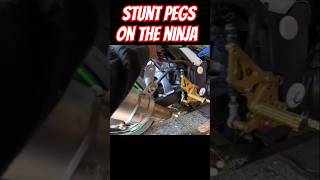 Putting stunt pegs on the Ninja stuntbike motorcycle ninja300 kawasaki bikelife bikelife atl [upl. by Nicolai]