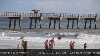 Jax Pier Cam View from Best Western Oceanfront [upl. by Yorgerg]