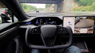 Tesla Model S Plaid  AutopilotFSD POV [upl. by Clementine26]