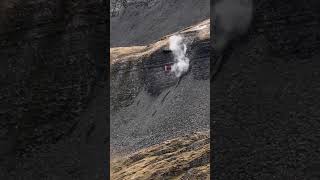 F18 Shooting and Flyover Dramatic Cliffside Maneuvers at Axalp [upl. by Weinman]