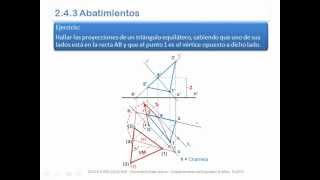 Abatimiento de un poligono sobre un plano horizontal Verdadera Magnitud [upl. by Ytirahs]