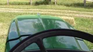 5075E John Deere Bailing Hay FromThe Farm in Rine [upl. by Oicnedif153]