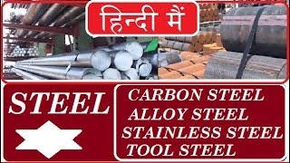 STEELS  TYPE OF STEELS  CARBON STEEL  ALLOY STEEL  STAINLESS STEEL [upl. by Lasonde]