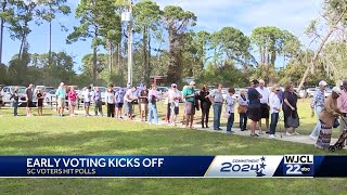 Busy precincts in Bluffton as South Carolina Early voting begins [upl. by Rizika]