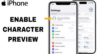 How To Enable Character Preview On iPhone Settings [upl. by Jed]