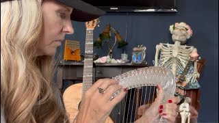 The Haunting of Orr Manor on 21 String Transparent Lyre Harp with Tabs [upl. by Ancilin]