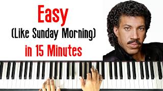 Piano Accompaniment Tutorial for Easy Like Sunday Morning in Original Key [upl. by Naoj]