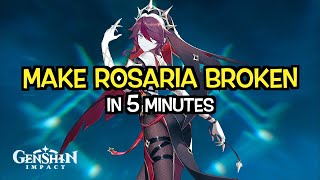 SIMPLEST ROSARIA GUIDE YOULL EVER NEED The MUSTBUILD Cryo 4 Star Sub DPS  Genshin Impact [upl. by Anaili953]