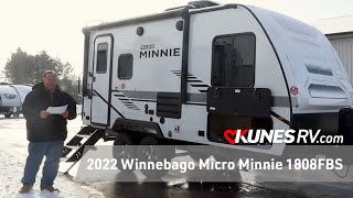 2022 Winnebago Micro Minnie 1808FBS Review Details Specs [upl. by Yrrej]