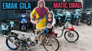 NGERI 🔥 MATIC DRAG EMAK GILA BERES 🩵 emak emakgila [upl. by Temirf]