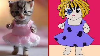 😂Cat Meme DIGITAL CIRCUS but cute CAT 🐱 Trending Funny Animals 2024 😹 funny cartoon drawing meme [upl. by Ellivro]