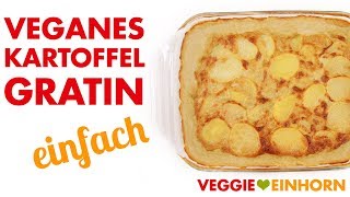 Veganes Kartoffelgratin  Einfacher veganer Kartoffel Auflauf [upl. by Musihc]