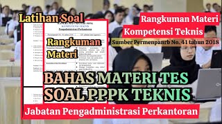 MATERI DAN SOAL PPPK TEKNIS 2024 PENGADMINISTRASI PERKANTORAN [upl. by Goddord529]