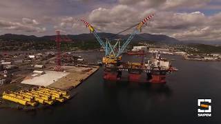 Saipem 7000  Hywind Scotland Mating Operations  Saipem [upl. by Aschim]