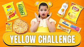 Using Only YELLOW Things for 24 Hours Challenge  ToyStars [upl. by Earla]