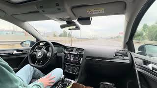 Volkswagen Golf mk75 2018 with lane assist for 5 minutes and adaptive cruise control travel [upl. by Newell]