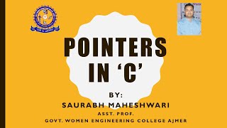 Program Example and Explanation on integer pointer arithmetic C Programming  Saurabh Maheshwari [upl. by Gautea]