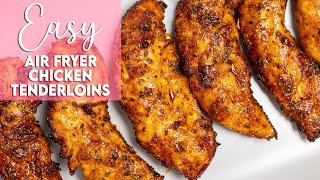 Easy Air Fryer Chicken Tenderloins Recipe  Munchy Goddess [upl. by Dlonyer]