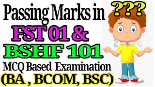 Passing marks in ignou fst01 and bshf 101 exam  passing marks [upl. by Ellery]