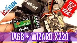 How to connect FlySky iA6B to Eachine Wizard X220 Quadcopter SPracingF3 PPM [upl. by Remmer]