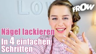 Nägel lackieren in 4 einfachen Schritten  BeautyFROW [upl. by Aneehsat]