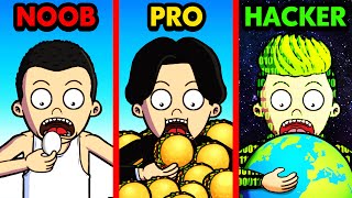 NOOB vs PRO vs HACKER FOOD FIGHT [upl. by Keffer]