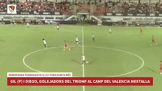 😱 TRIOMF 1️⃣2️⃣ amb ESPECTACULAR REMUNTADA del Terrassa FC al camp de Valencia Mestalla [upl. by Noral]