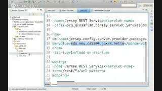 Creating a Simple Jersey JAXRS Web Service in an Eclipse Web Project [upl. by Maryjo]