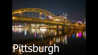 Pittsburgh Night Hyperlapse 24015a [upl. by Artenal]