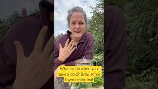 Watch me brew thyme mint herbaltea gardening growyourownfood [upl. by Ereveniug]