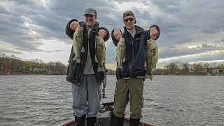 Pompton Lake NJ 12lb bag 35lb big fish Bass fishing NJ [upl. by Rheinlander]