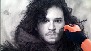 Epic Jon Snow  Game of Thrones Art Drawing  FREE Art Tutorials link in desc [upl. by Elocan]