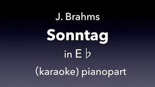 quotSontagquot J Brahms in E♭major Piano accompaniment karaoke [upl. by Leagiba406]