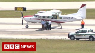 Passenger lands Florida plane after pilot falls ill  BBC News [upl. by Tavey]