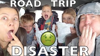 ENTIRE FAMILY GETS SICK ON 9 HOUR ROAD TRIP Great Wolf Lodge Day 4 [upl. by Straub]