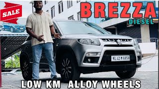 LOW KM ഓടിയ BREZZA DIESEL  Used Cars kerala  Second Hand Cars kerala [upl. by Qulllon]