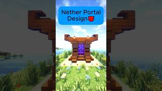 Nether Portal Design😈 minecraft shorts [upl. by Harewood]