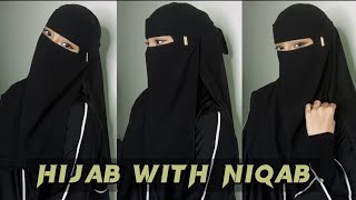 Hijab With Niqab🤍  Simple And Easy HijabNiqab Style [upl. by Yamauchi]