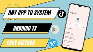 Any App to System App Android 13 amp All Easiest Method 2023How to Make Any App to System AppLatest [upl. by Iphlgenia333]